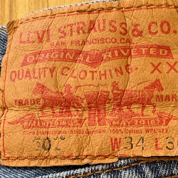 Levi’s 501 Blues,  34X30. Distressed Look.  Excellent Condition. - Picture 6 of 8